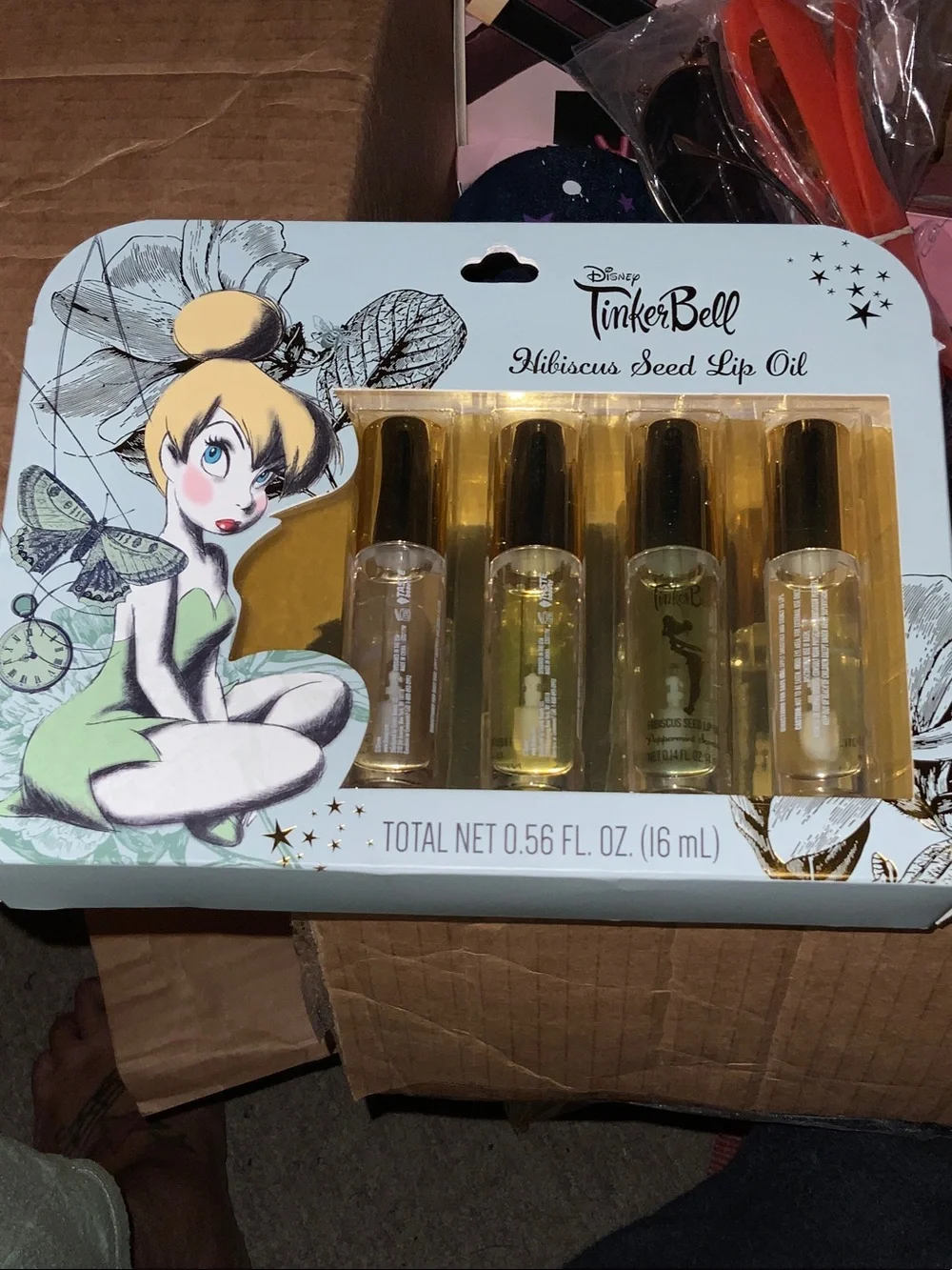 Disney Tinker Bell Lip Oil Set - Yellow & Black